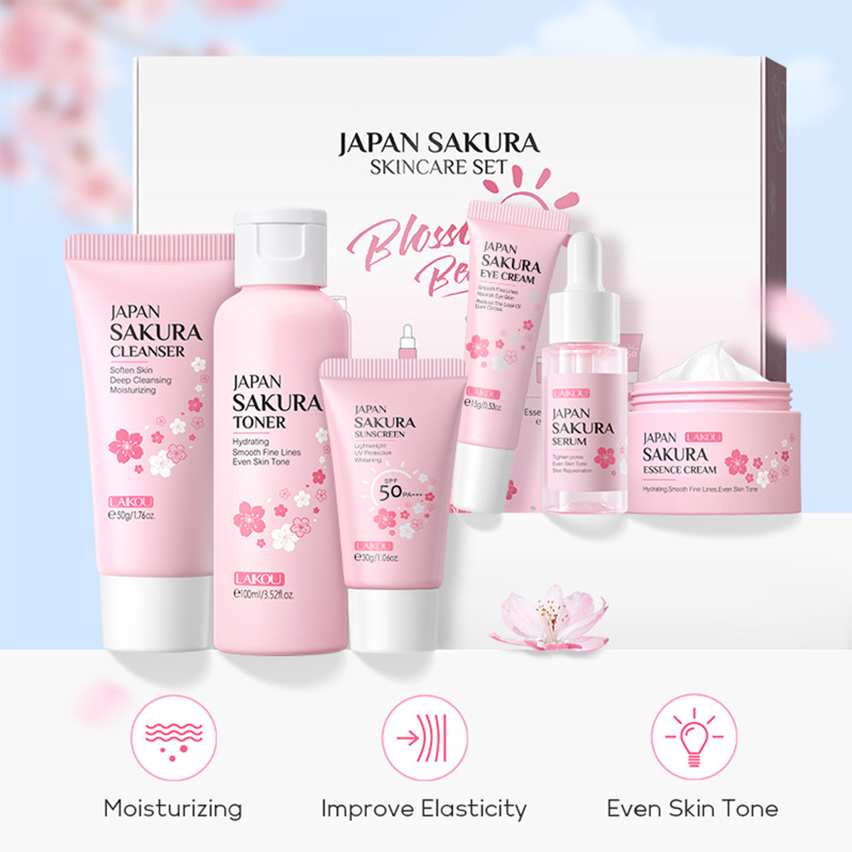 Set de Regalo de Cuidado de la Piel Sakura de Japón
