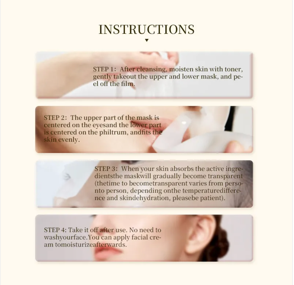 Mascarilla Facial Lifting Antiarrugas de Hidrogel