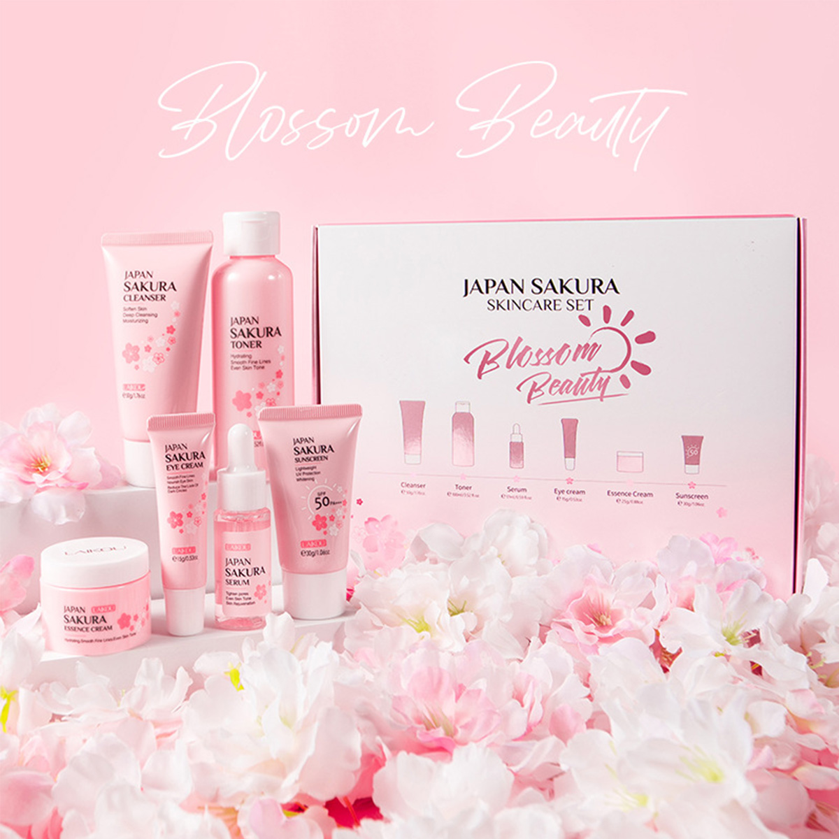 Set de Regalo de Cuidado de la Piel Sakura de Japón