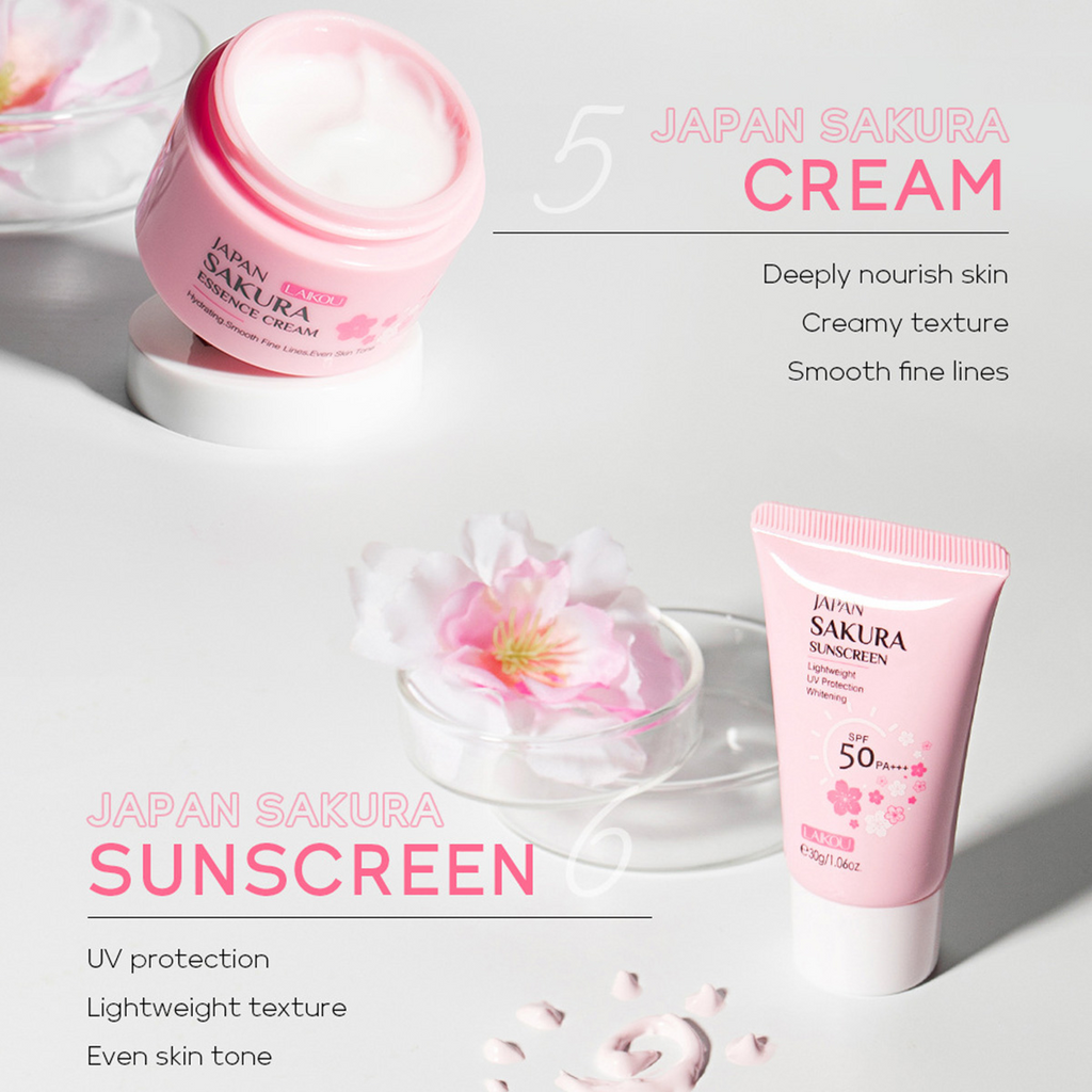 Set de Regalo de Cuidado de la Piel Sakura de Japón