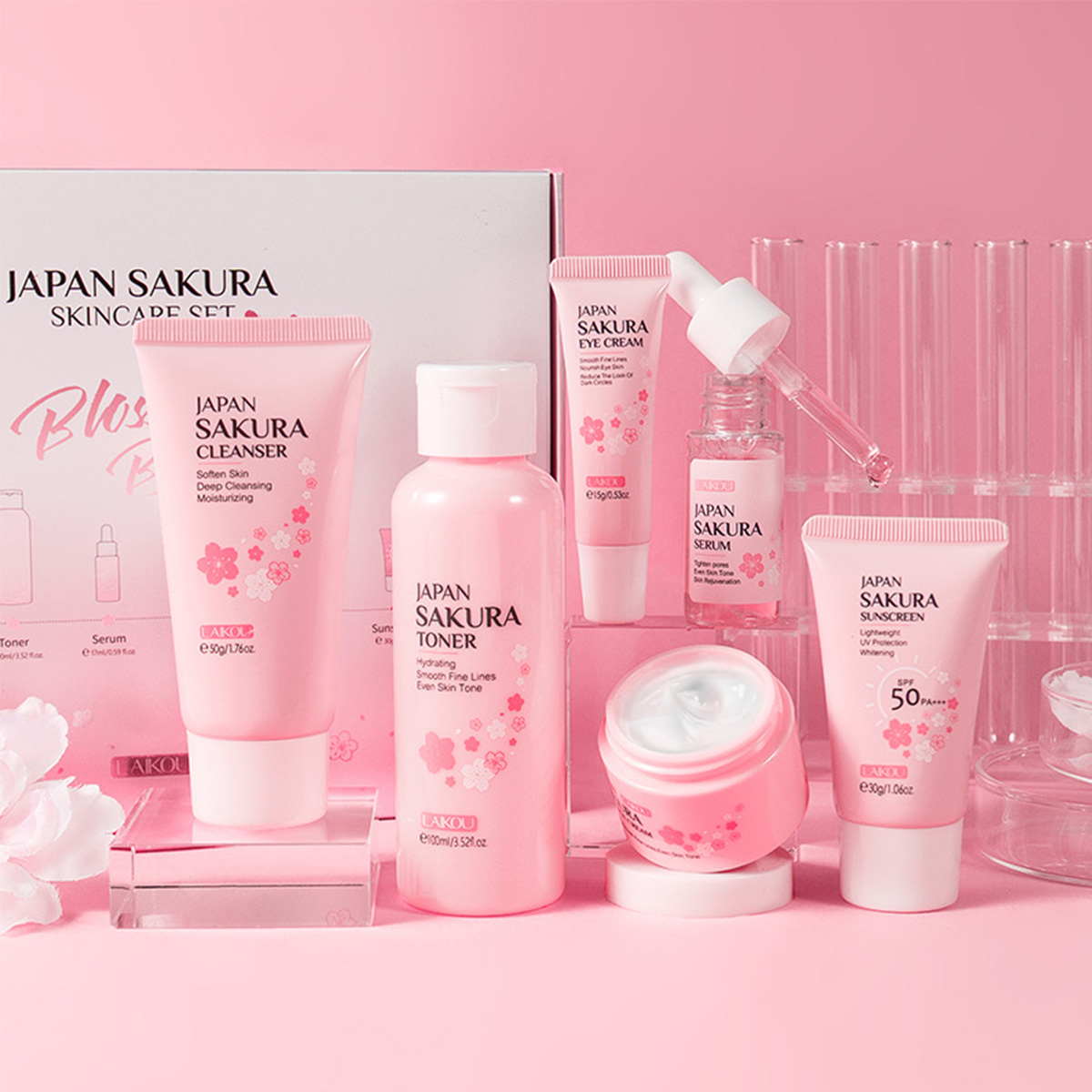 Set de Regalo de Cuidado de la Piel Sakura de Japón